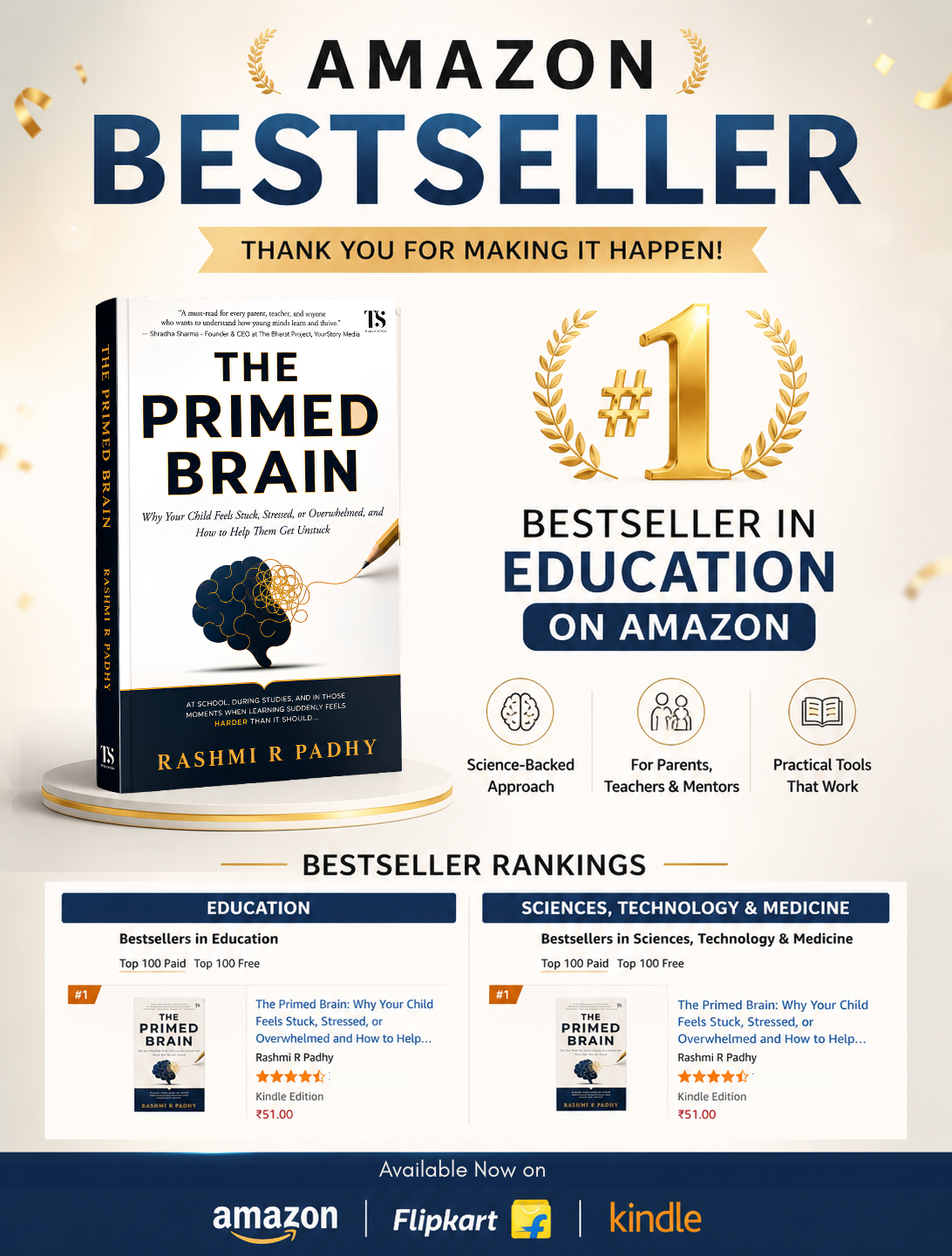 Amazon Bestseller — #1 in Education and #1 in Sciences, Technology & Medicine